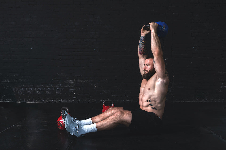 Kettlebell Ab Workout - Overhead Sit Up 