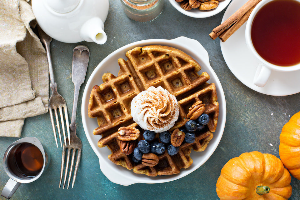 Oat Flour Waffles with Protein