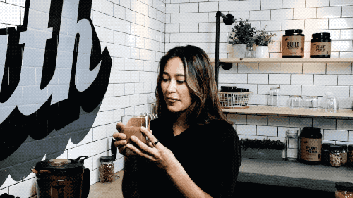 Peanut Butter Cup Smoothie - GIF