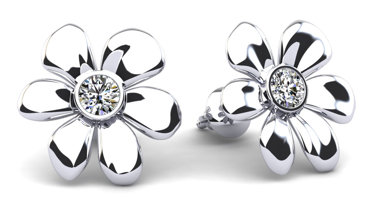 Floral Diamond Studs