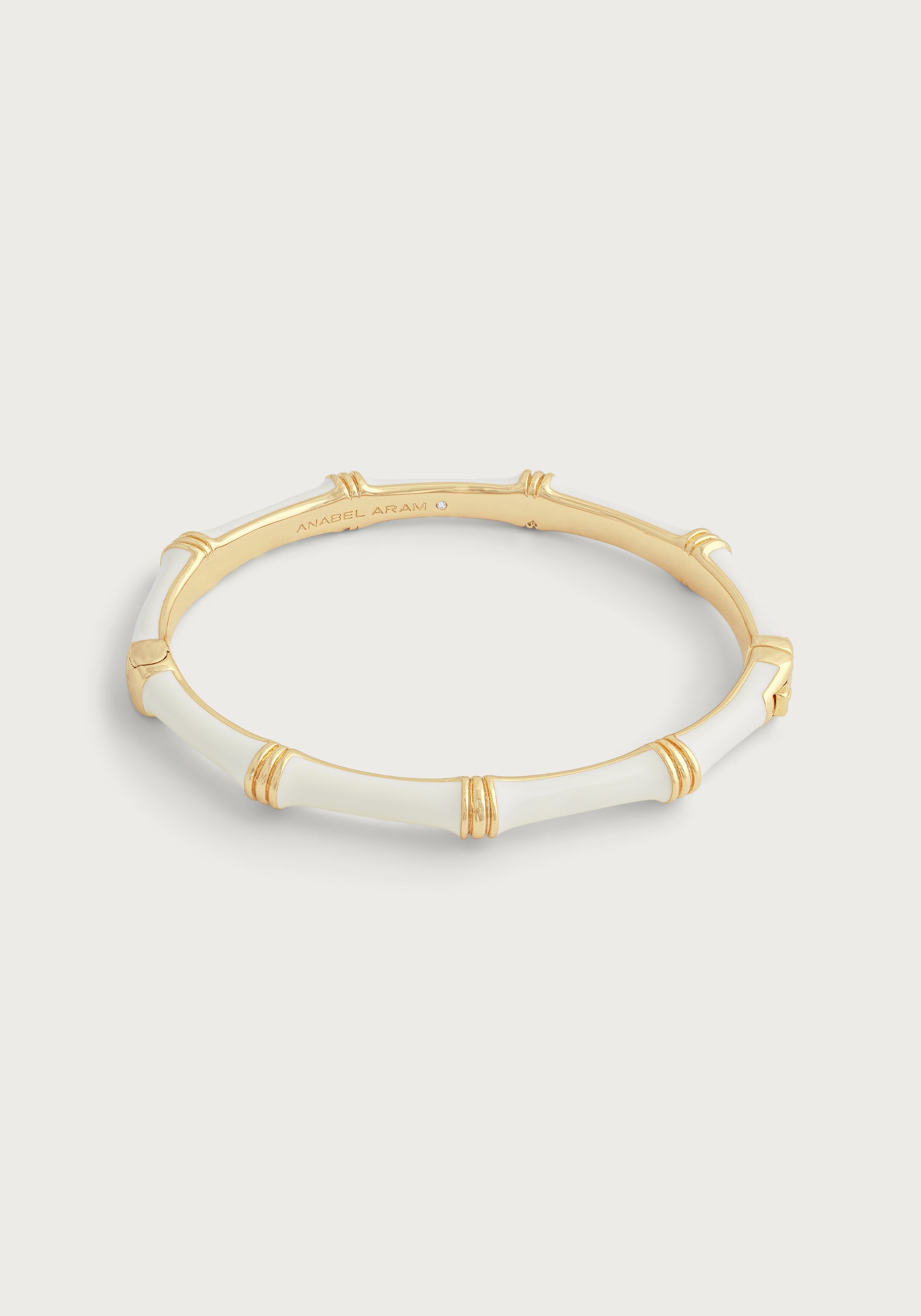 Bamboo Enameled Hinged Bangle - Anabel Aram Jewelry product image