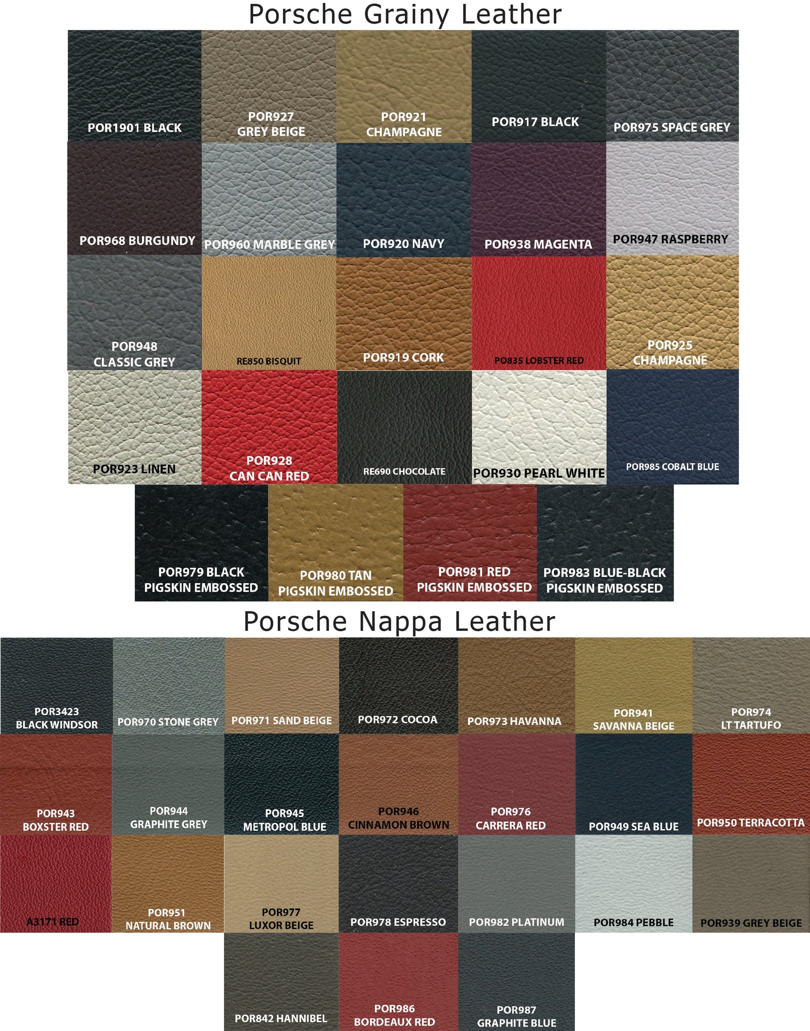 porsche leather