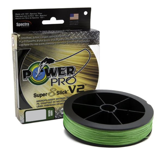 Power Pro Maxcuatro Braided Line (Moss Green/Hi Vis Yellow/White)