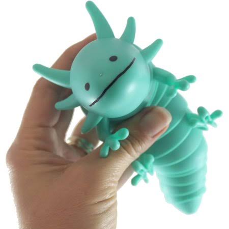 1 Pink Axolotl Fidget - Large Wiggle Articulated Jointed Moving Axolotyl Toy - Unique Gift Lover Decoration