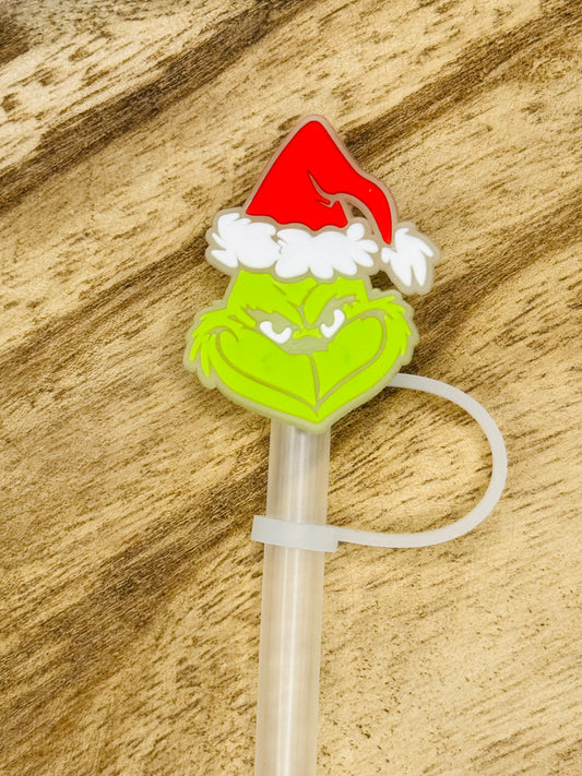 Grinch Straw Topper