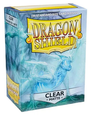 Dragon Shield Matte Card Sleeves - Clear (Standard, 100ct) - JWW Sports Cards & Gaming - Mtg Clear Card Sleeves