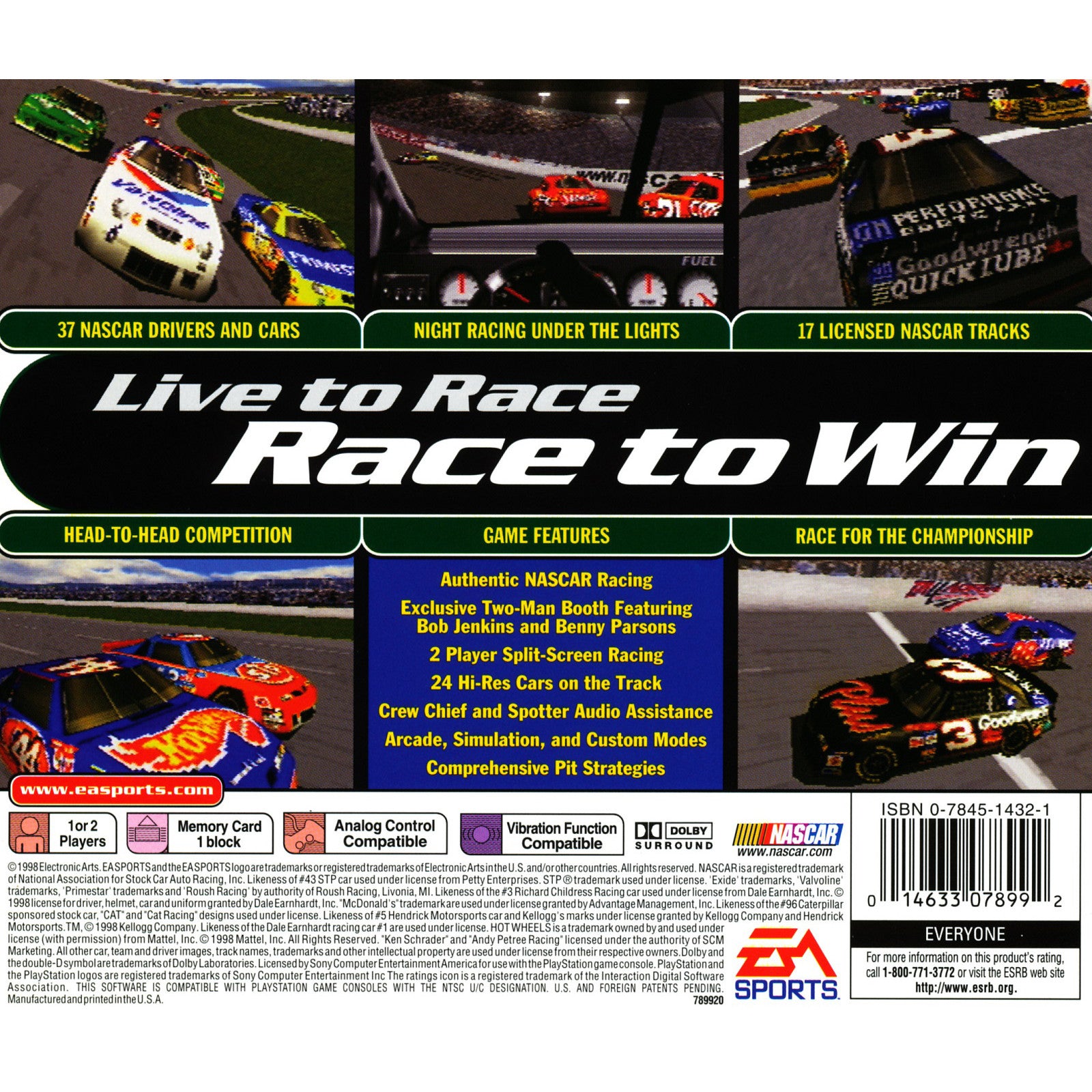 playstation 1 nascar games