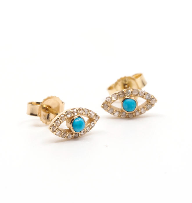 turquoise and diamond earrings