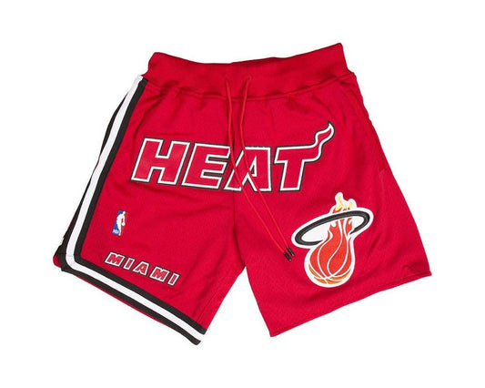 Miami Heat Vintage Stitched Basketball Shorts Pink Size: S-XXL New 2022