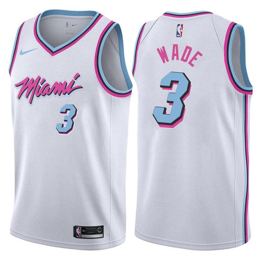 Dwayne Wade Miami Heat Miami Vice 2020-21 City Edition Swingman Jersey Pink