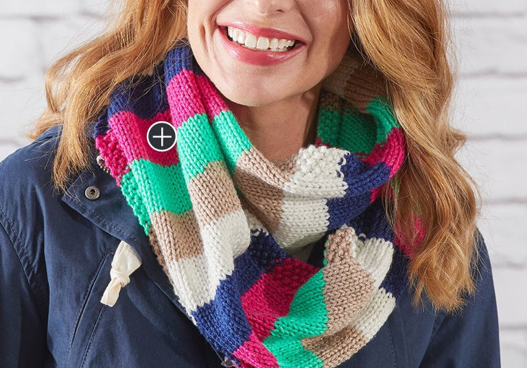 Easy Stripes Knit Cowl