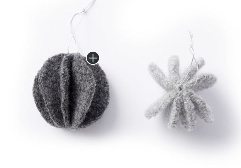 Easy Felt Knit Circle Ornaments