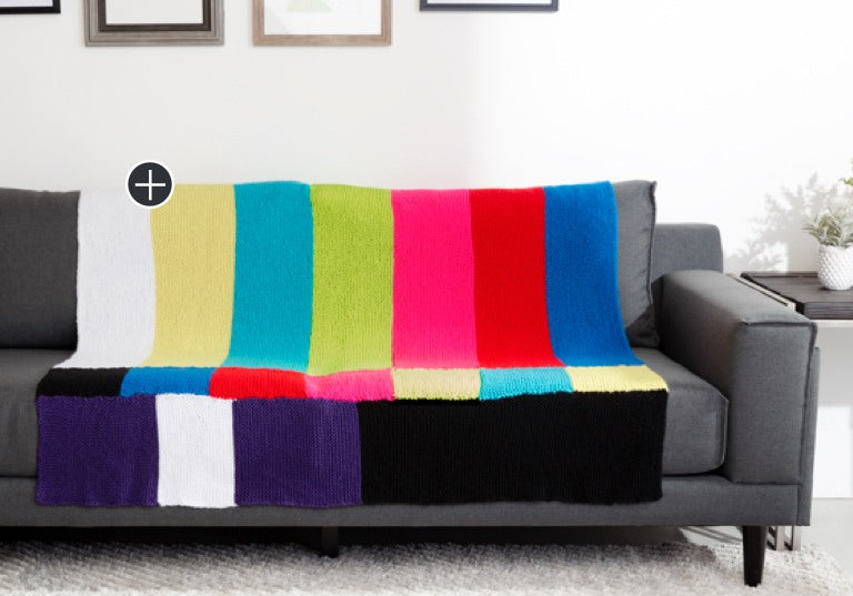 Easy TV Party Knit Blanket