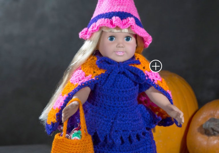 Easy Crochet Doll Witch Costume