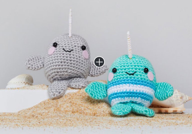 Easy Ned and Norman Crochet Narwhal