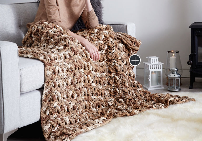 Easy Wavy Ridge Crochet Blanket