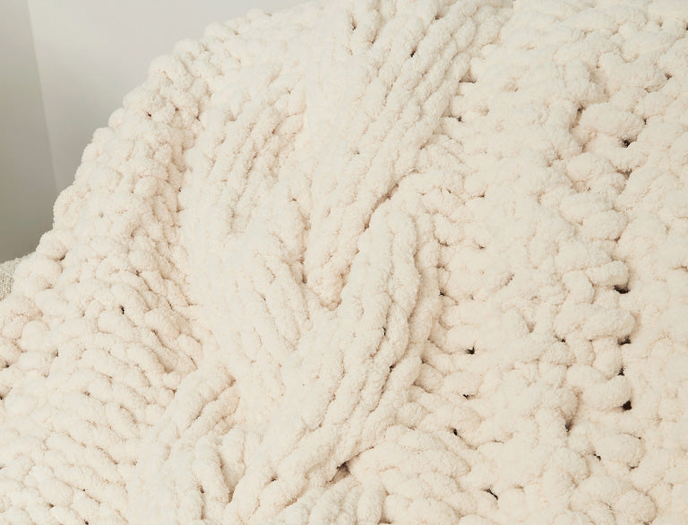 image of Bernat Knit Copius Cable Blanket