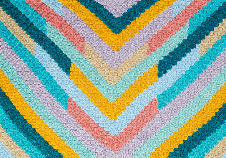 image of Caron X Marks The Spot Mitred Crochet Blanket