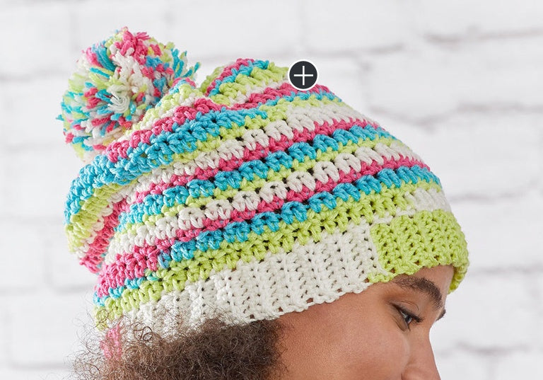 Easy Crochet Stripes Hat