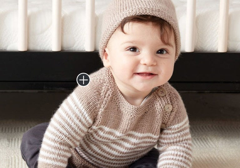 Easy Wee Stripes Knit Pullover and Hat