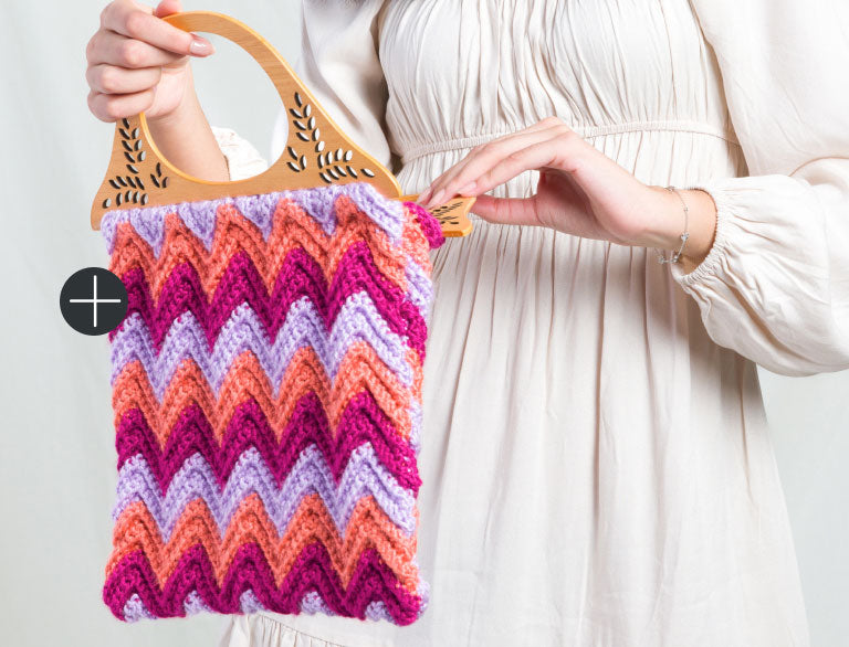 image of Caron Ripple Radiance Crochet Tote​ Pattern