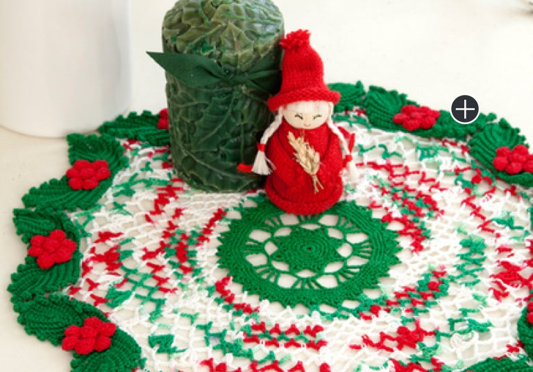 Experienced Crochet Holly & Lace Doily