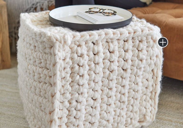 Easy Smart Square Crochet Pouf