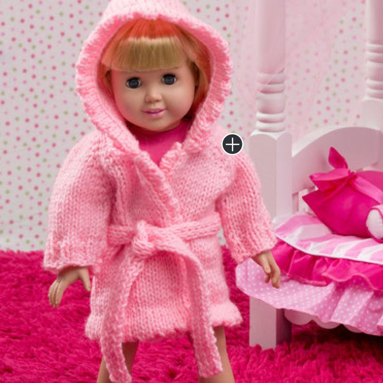 Intermediate Knit Doll Robe and Bunny Slippers