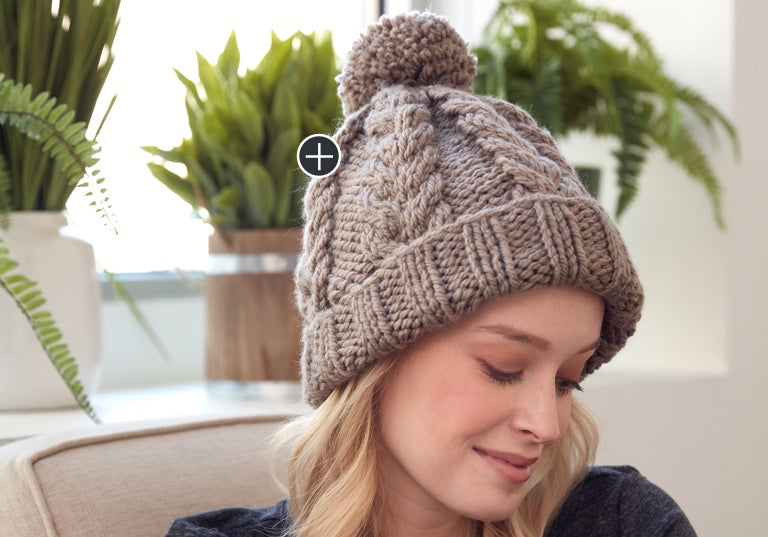 Intermediate Cozy Cable Knit Hat