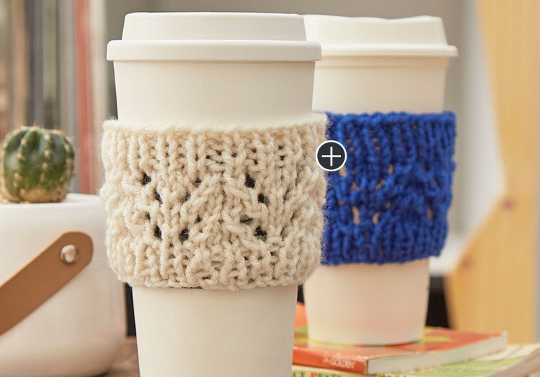 Easy Lacy Knit Cup Cozy