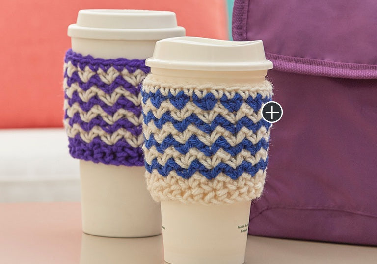 Easy Zigzag Crochet Cup Cozy