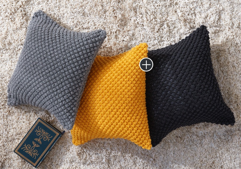 Easy Pebble Pop Knit Pillows