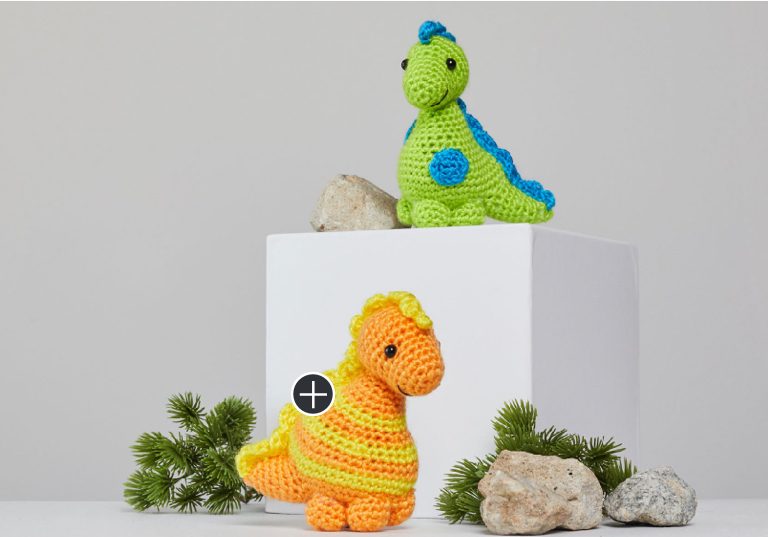Easy Stellan and Stanley Crochet Dinosaur