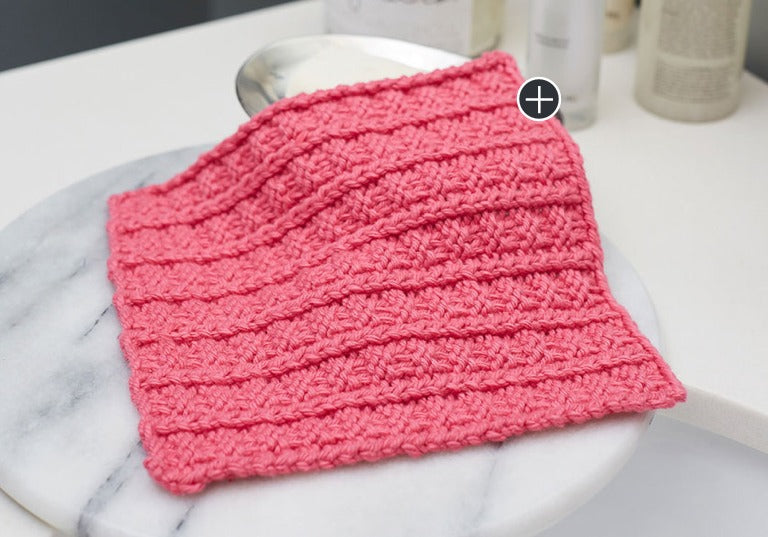 Easy Sailor's Rib Stitch Washcloth