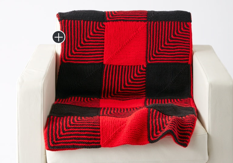 Easy Lumberjack Knit Blanket