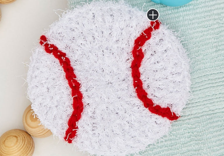 Easy Crochet Baseball Scrubby