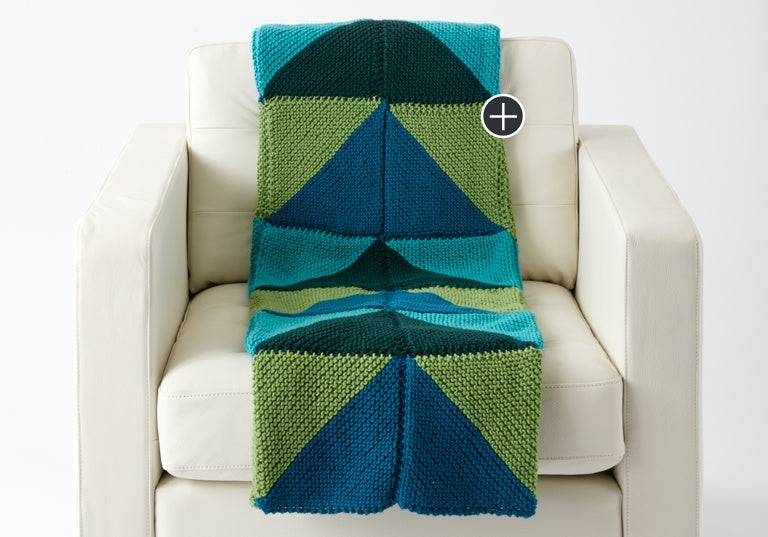 Easy Mountaintop Knit Blanket