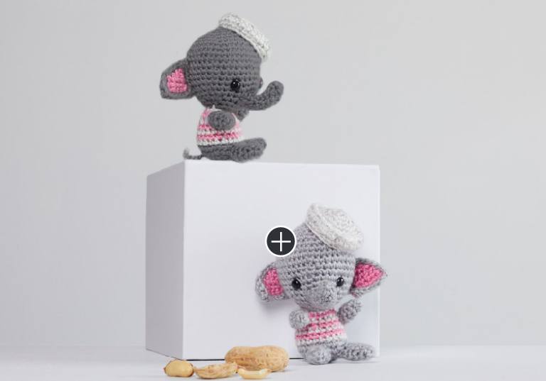 Easy Ellie and Eugene Crochet Elephants