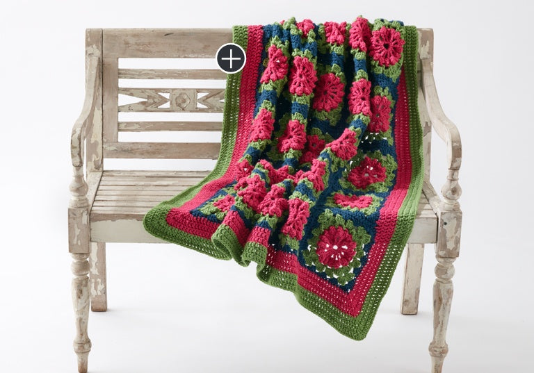 Easy Petal Pops Crochet Blanket
