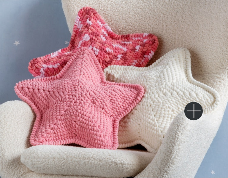 Easy Bernat Crochet Lucky Star Pillow