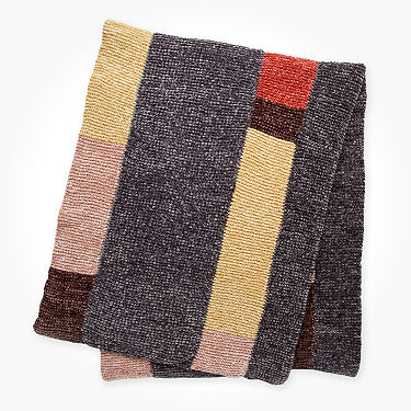 Bernat velvet stripes knit blanket