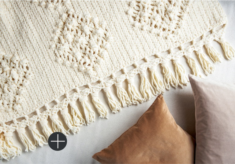 Bernat Knot macrame blanket