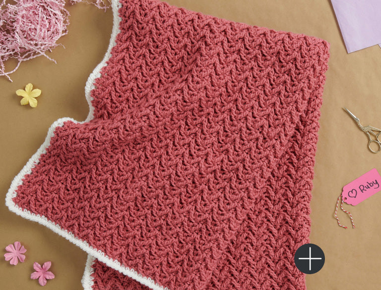 image of Caron Crochet Texture Lap Blanket