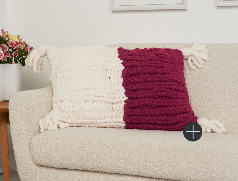 image of Bernat Big Cuddle Knit Pillow