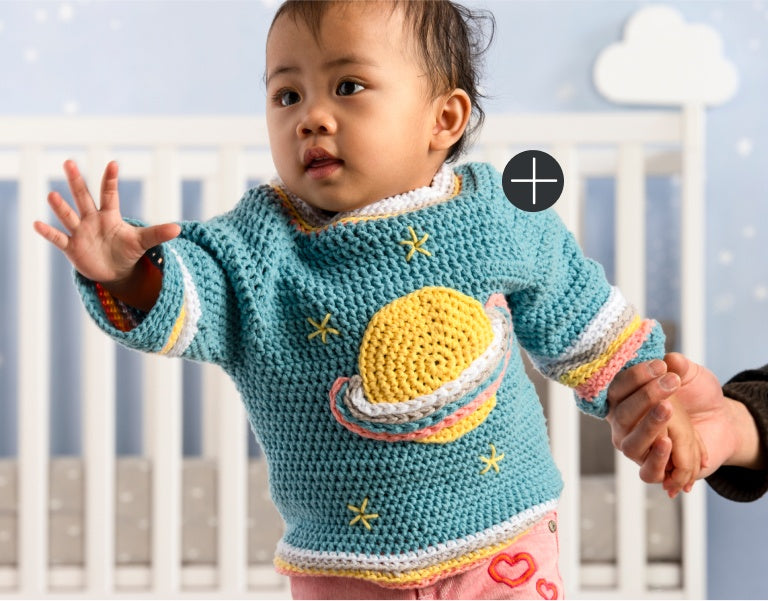 Bernat Crochet Saturn Baby Pullover