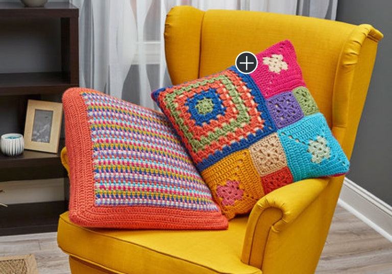 Easy Crochet Patched Persuasion Pillows