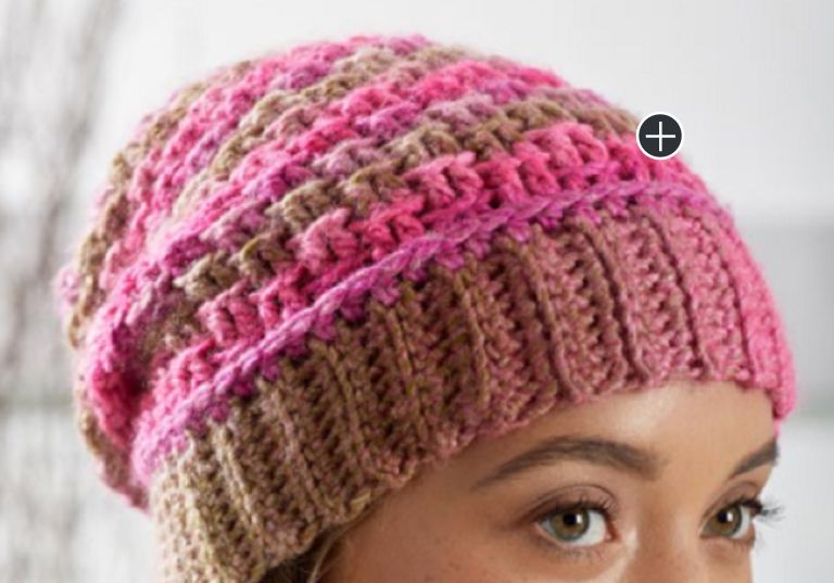 Intermediate Textured Reversible Crochet Beanie