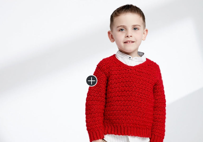 Easy Crochet V-Neck Pullover