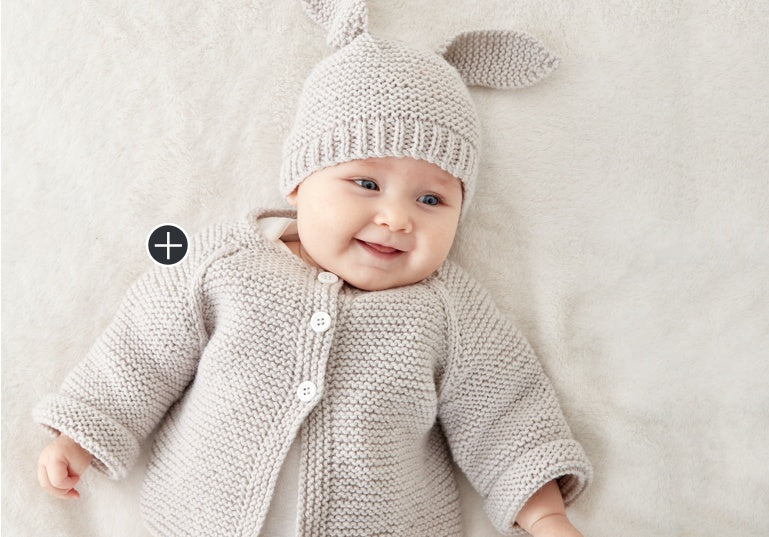 Easy Knit Baby Jacket Set