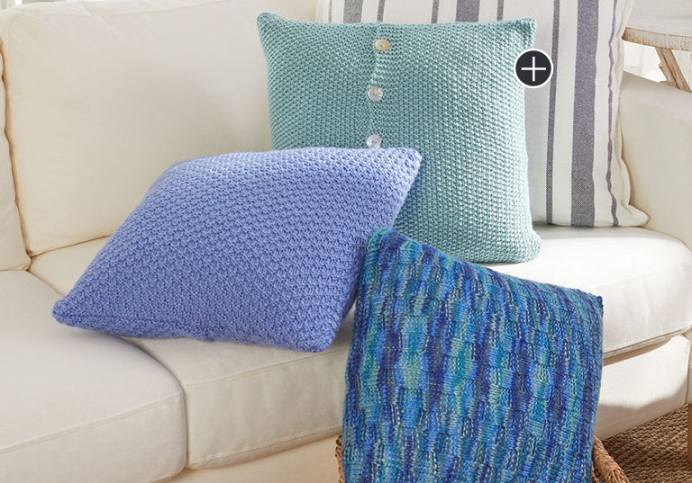 Easy Beach House Knit Pillows